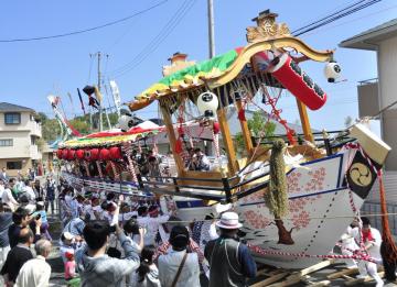 2014年の「常陸大津の御船祭」=北茨城市大津町