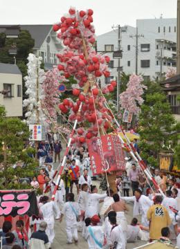 茨城新聞 勇壮で厳か 提灯まち 鹿島神宮 秋の祭典