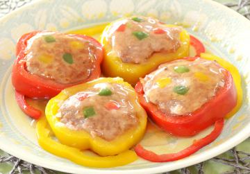 パプリカの肉詰め