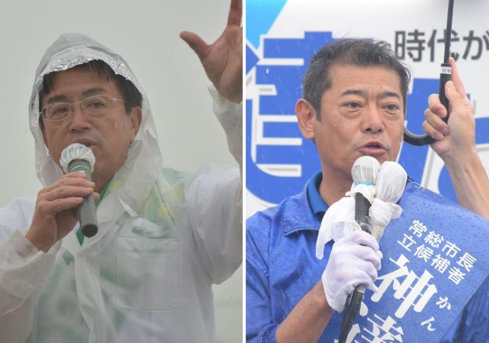 飯田智男氏、神達岳志氏(左から届け出順)