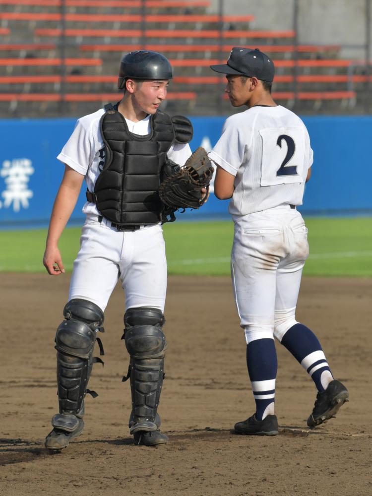 茨城新聞 年夏季茨城県高校野球大会 2回戦 水戸ブロ 清真 投手と捕手入れ替え 固い絆の2人全力投球