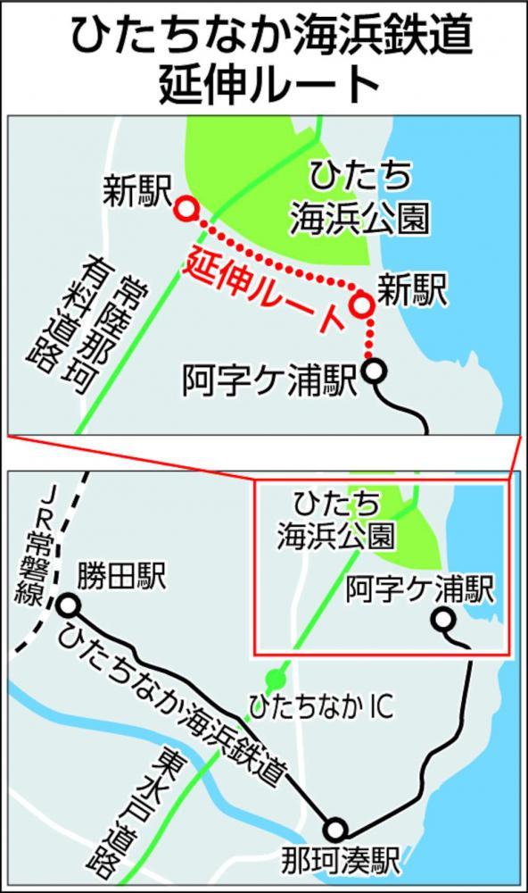 茨城新聞 ひたちなか海浜鉄道延伸を許可 国交省 国営公園付近まで3 1キロ