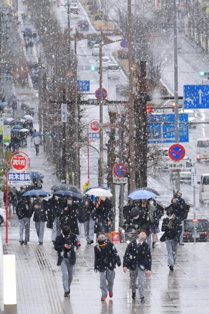 茨城新聞】茨城県内“ブルッ” 雪やみぞれ