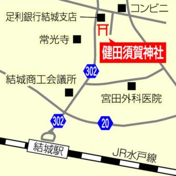 健田須賀神社の地図
