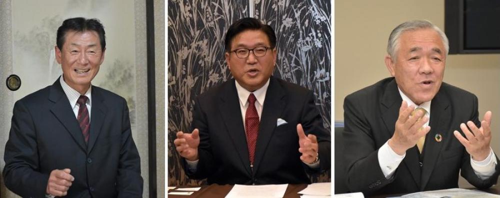 森正雄氏、谷中徳久氏、須藤茂氏(左から届け出順)