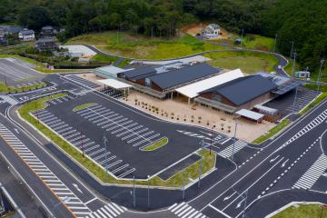 16日に開業する「道の駅かさま」=笠間市手越(市道の駅整備推進課提供)