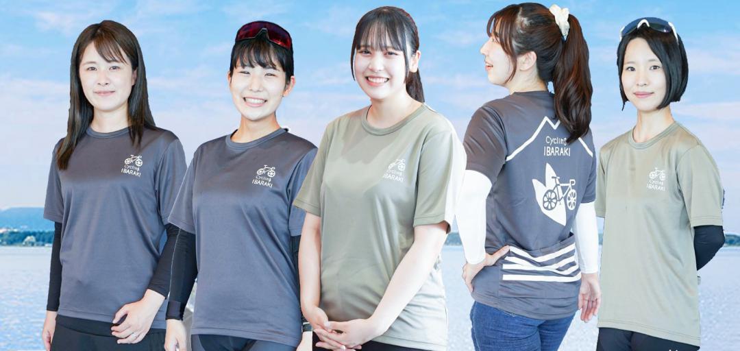Tシャツの開発を担当した女性メンバーと着用イメージ
