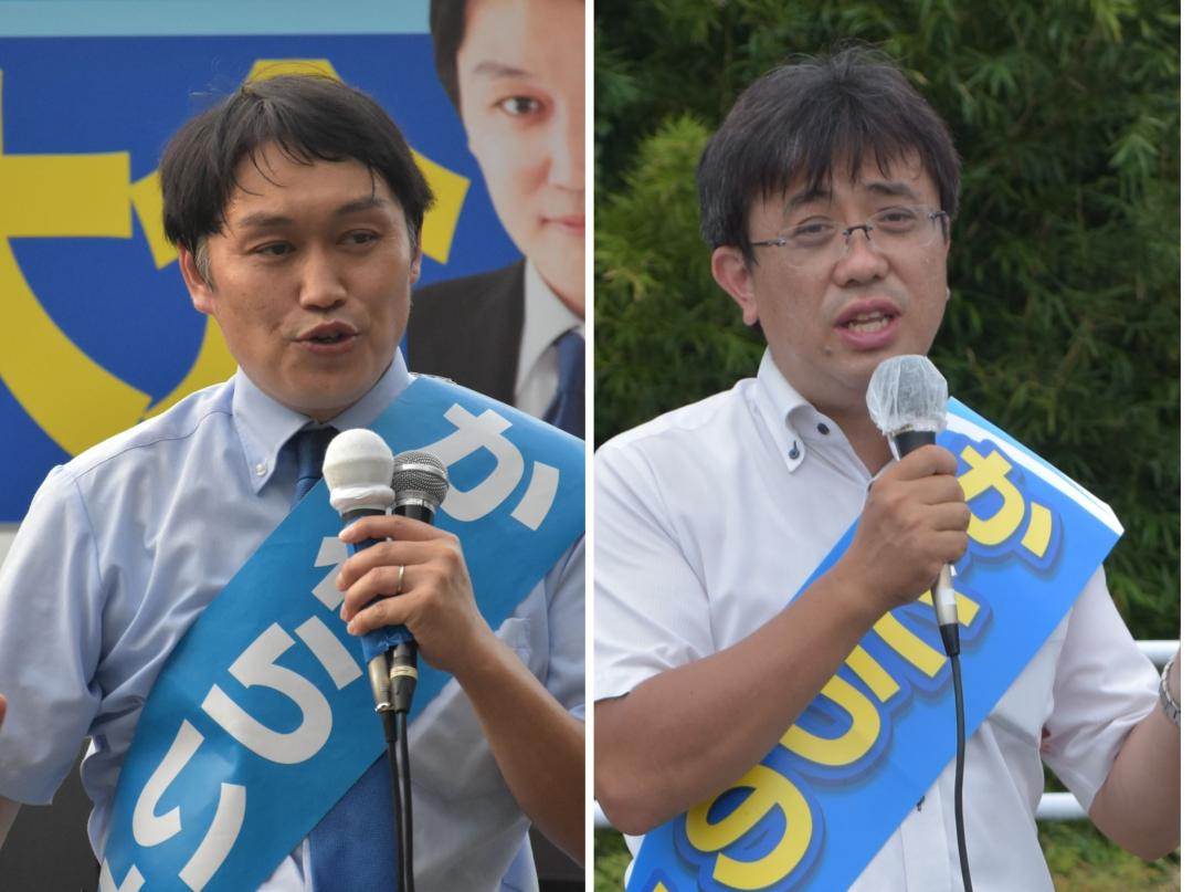 河原井大介氏、上遠野修氏(左から届け出順)