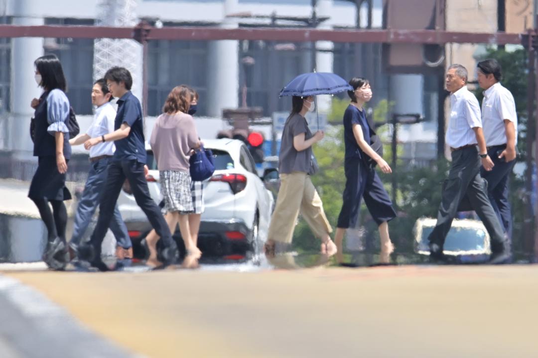 県内は今夏、猛暑日が相次いだ=7月10日撮影、水戸市南町