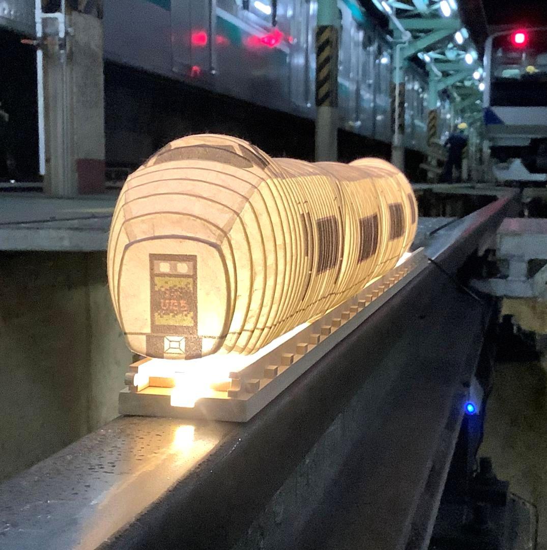 JR水戸支社と鈴木茂兵衛商店が協力した鉄道ちょうちん
