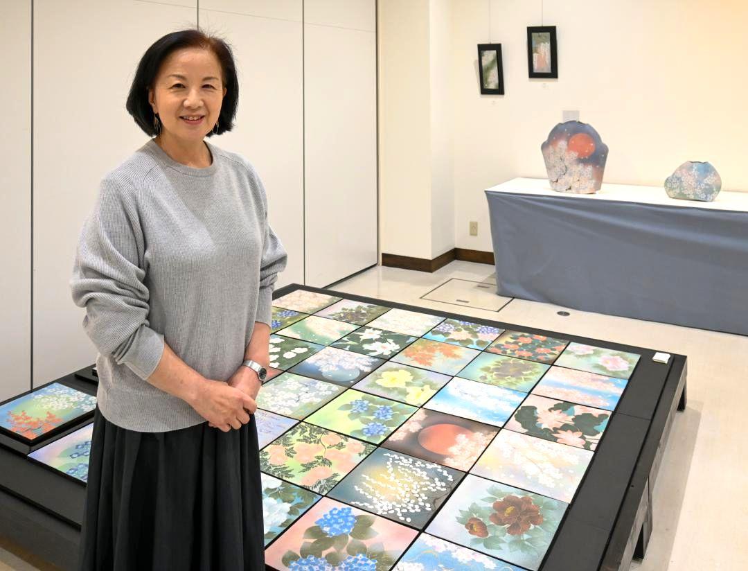 茨城新聞】陶板や皿、湯飲み80点 20日まで 茨城・筑西で島田さん作陶展