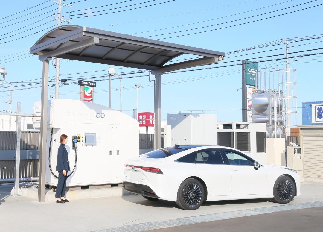 燃料電池車の利用者向けにオープンする「水素・EVステーション水戸」=水戸市米沢町
