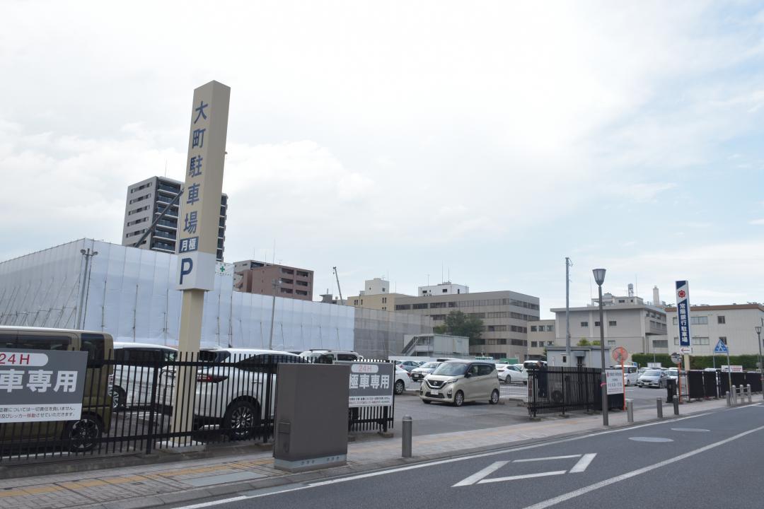 常陽銀行新本店ビルの建設予定地=水戸市大町
