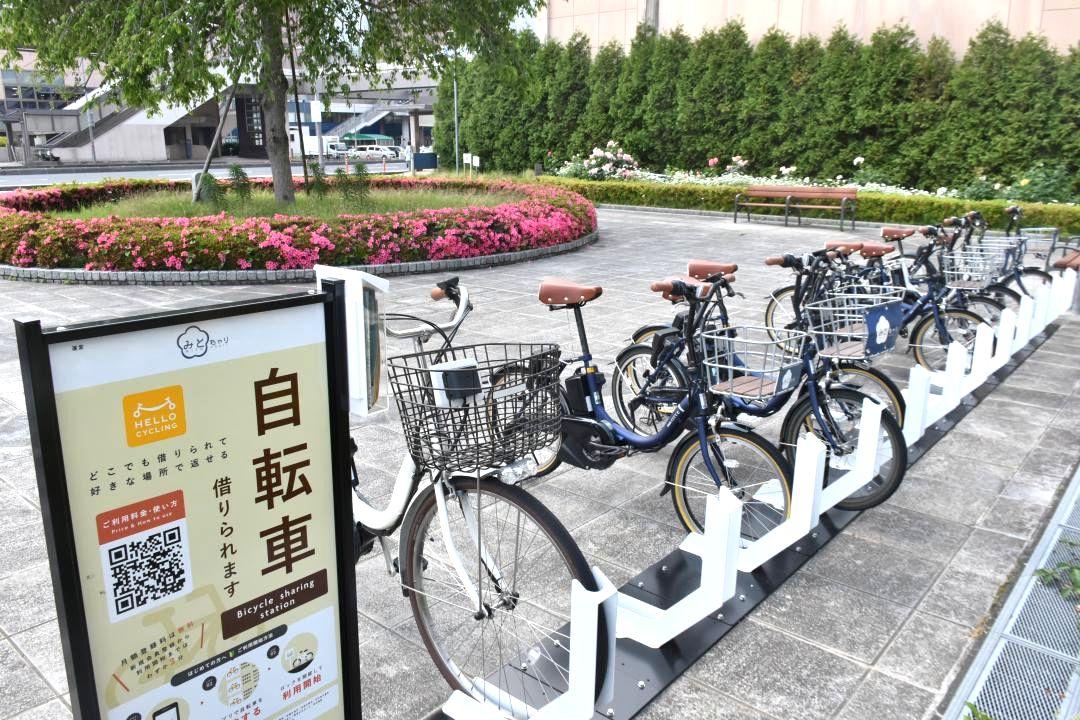 増設された水戸駅南側にある「みとちゃり」の駐輪場=水戸市桜川
