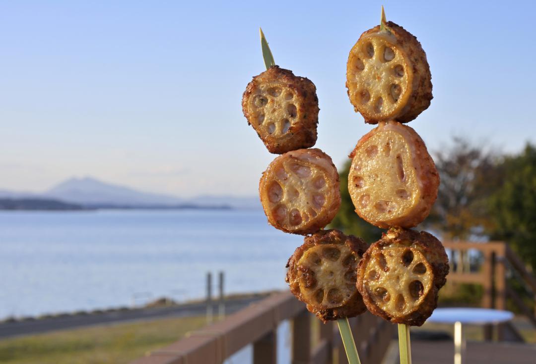 「なめ天」は上からしそみそ、紅しょうが、カレー味
