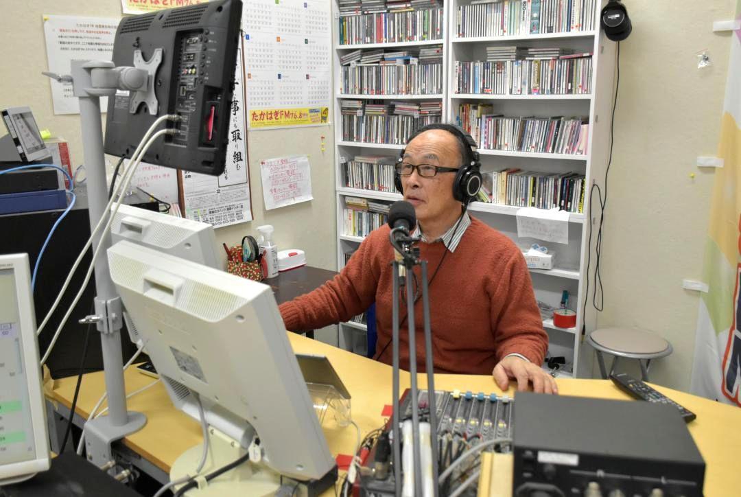 街の話題や防災情報などを発信してきた「たかはぎFM」のスタジオ=高萩市春日町
