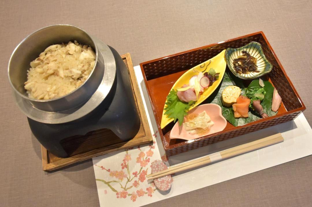 ランチで提供するコースメニューの一部=水戸市見川
