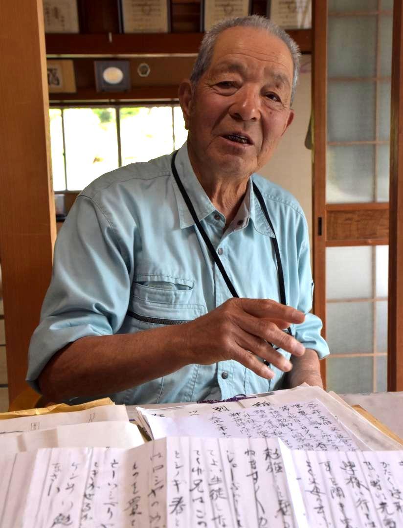 尼港事件で伯父を亡くした嶋根紀之さん=常陸太田市内
