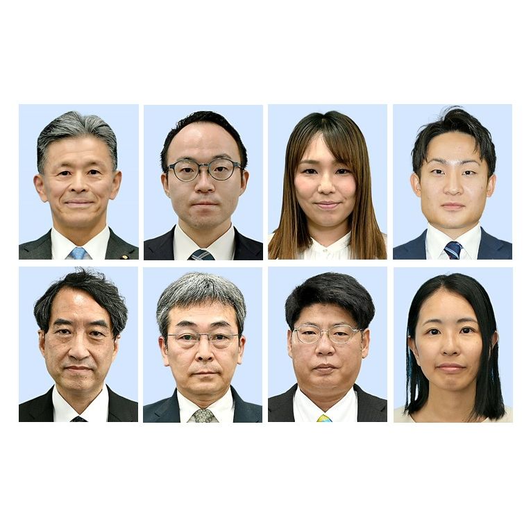 上月良祐氏、小沼巧氏、北崎瀬里奈氏、高橋誠一郎氏、桜井祥子氏、酒井明男氏、石井憲一郎氏、牧山康志氏(左上から時計回り)