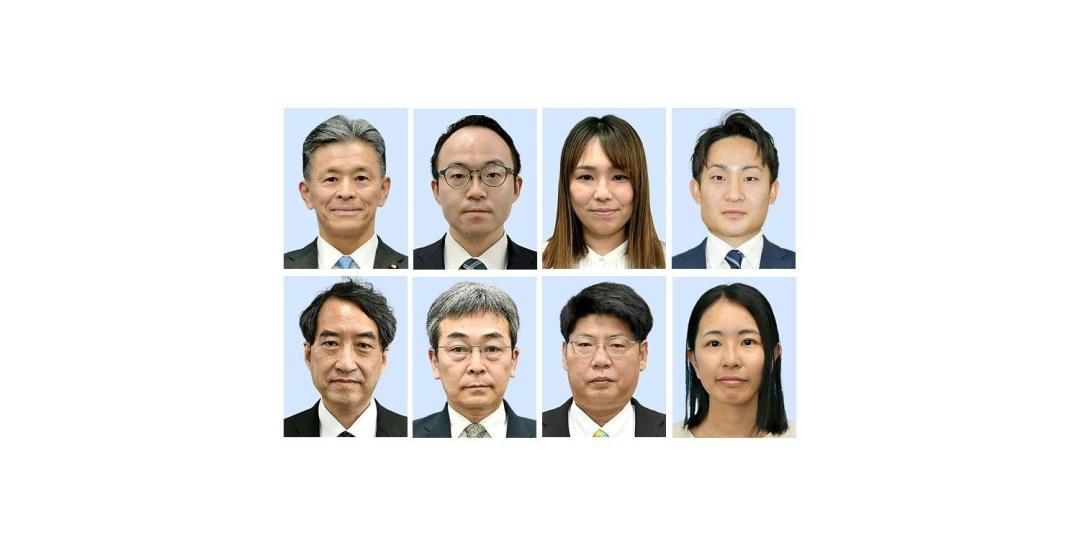 上月良祐氏、小沼巧氏、北崎瀬里奈氏、高橋誠一郎氏、桜井祥子氏、酒井明男氏、石井憲一郎氏、牧山康志氏（左上から時計回り）