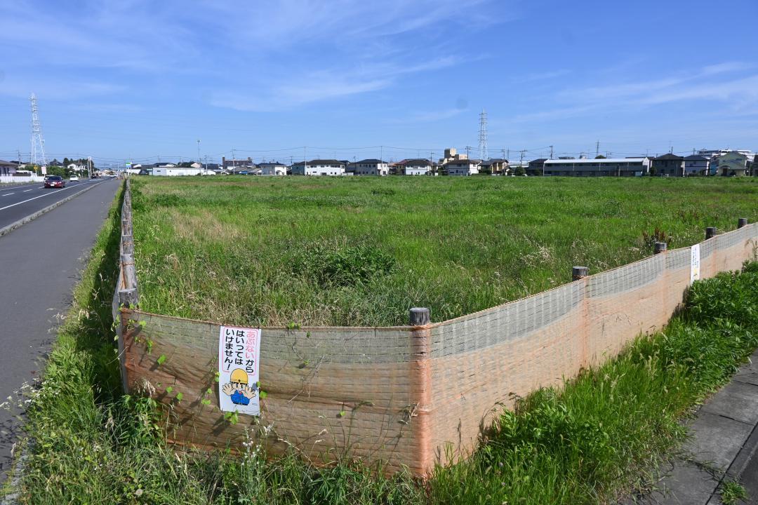 神立病院が移転新築を計画していた市有地=かすみがうら市稲吉南