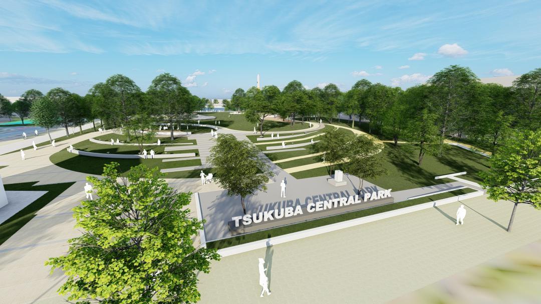 改修する中央公園のイメージ図(つくば市提供)
