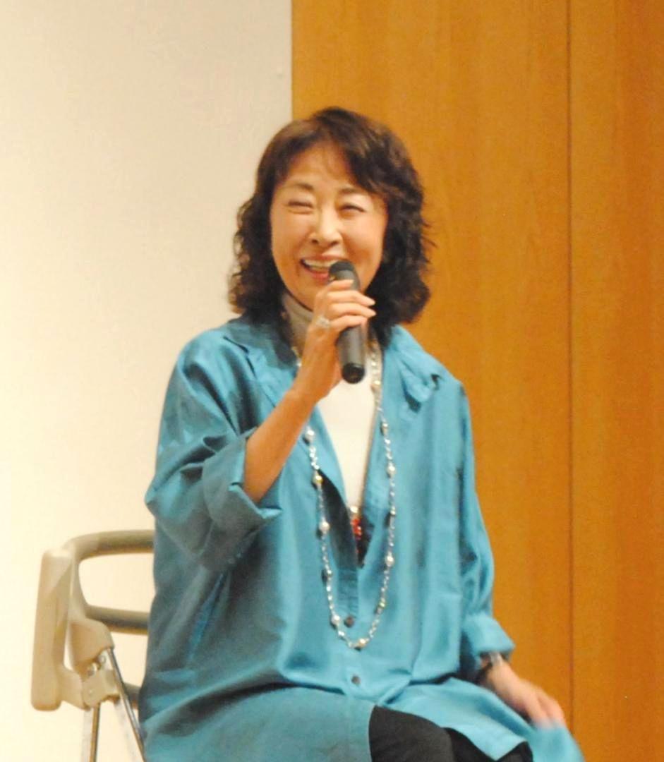 対談イベントで登壇した吉行和子さん=2011年9月、水戸市内
