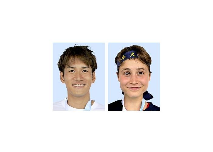 楠康成、シュブルチェック・アンナ(左から)