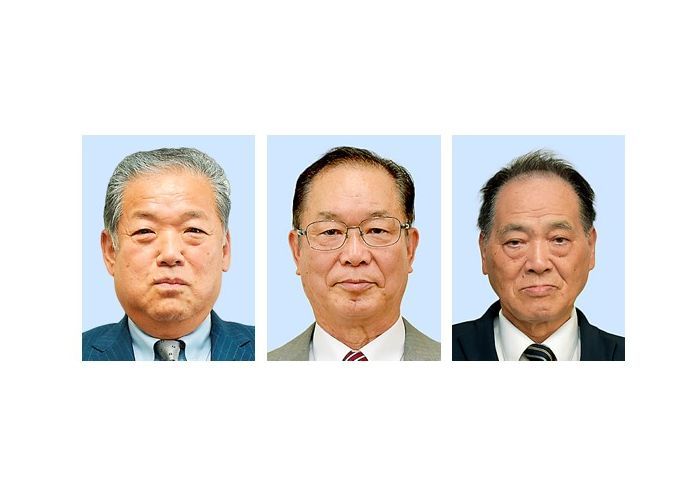 大塚秀喜氏、榎戸和也氏、高橋満氏(左から届け出順)