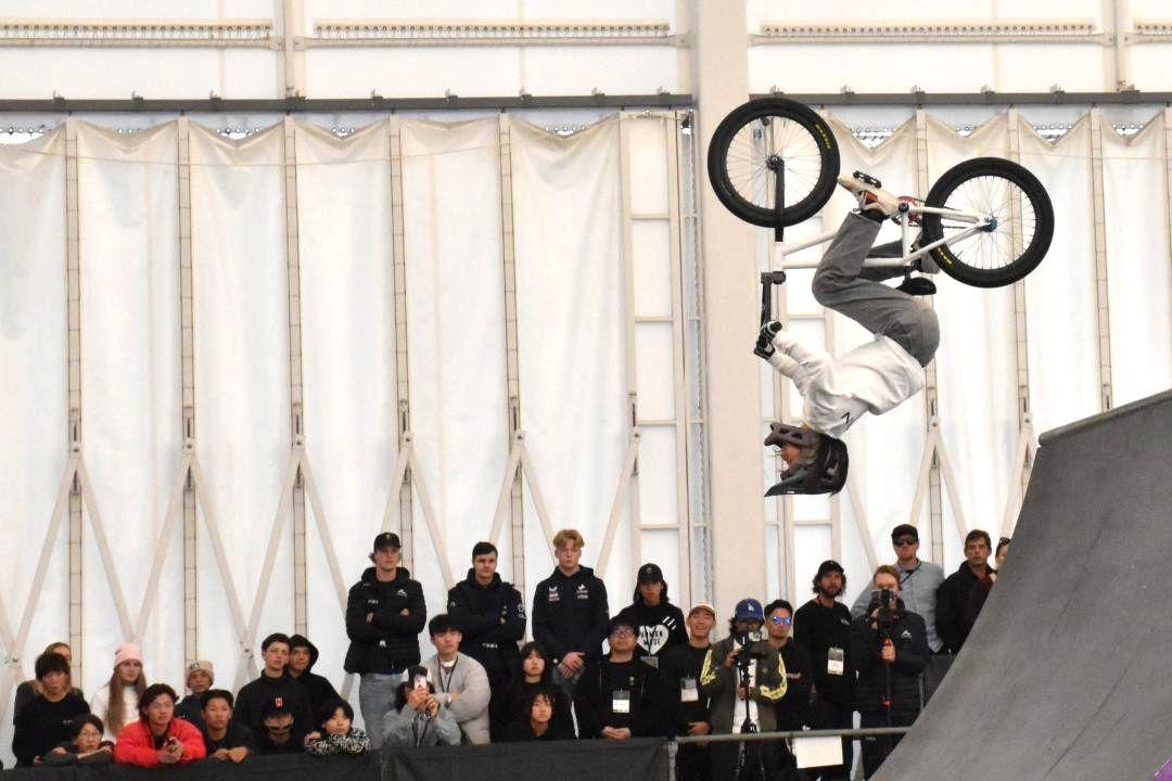 BMXフリースタイル・パークのワールドカップで優勝した小沢美晴選手=境町上小橋