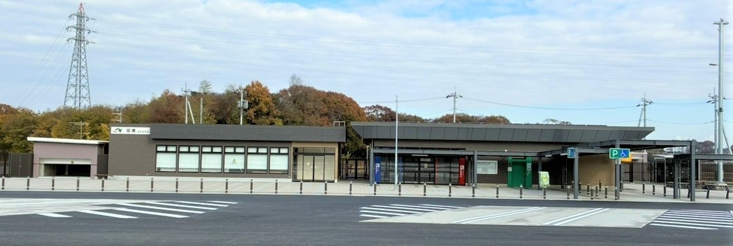 来年1月31日にオープンする坂東パーキングエリア(外回り)=坂東市弓田、ネクスコ東日本提供