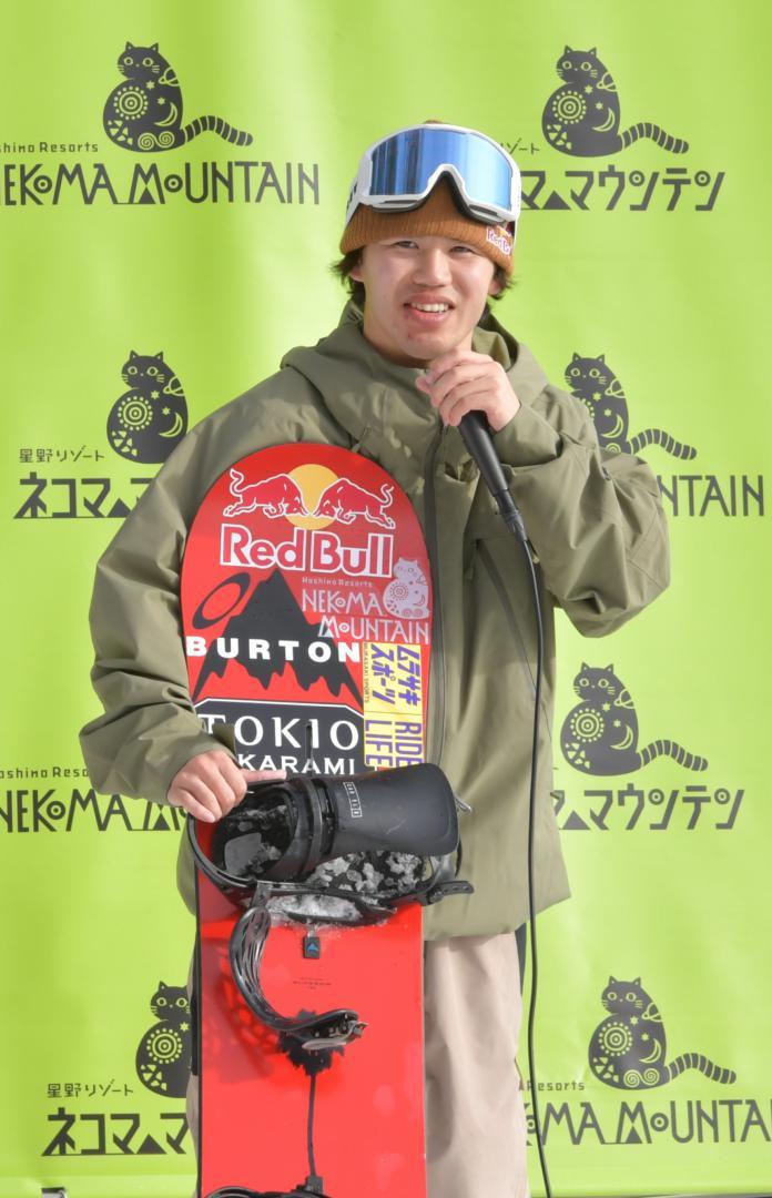 練習後に取材に応じる荻原=福島県北塩原村