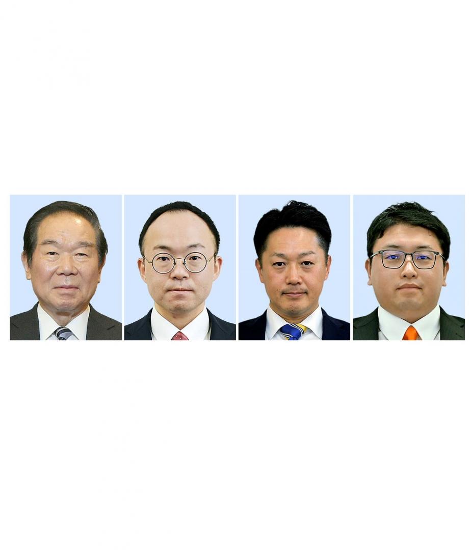 額賀福志郎氏、小沼巧氏、谷川祐一氏、宮内匠氏（左から）