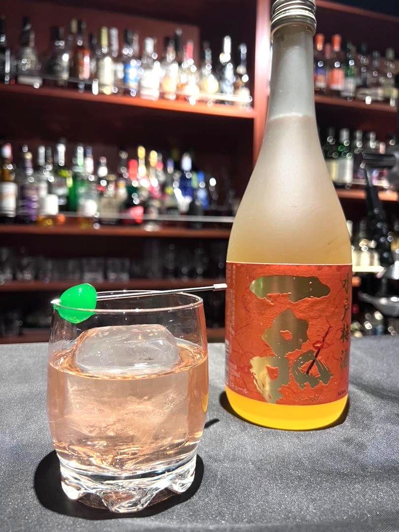 BAR　TOCCHIが提供する梅酒のカクテル(水戸商工会議所提供)
