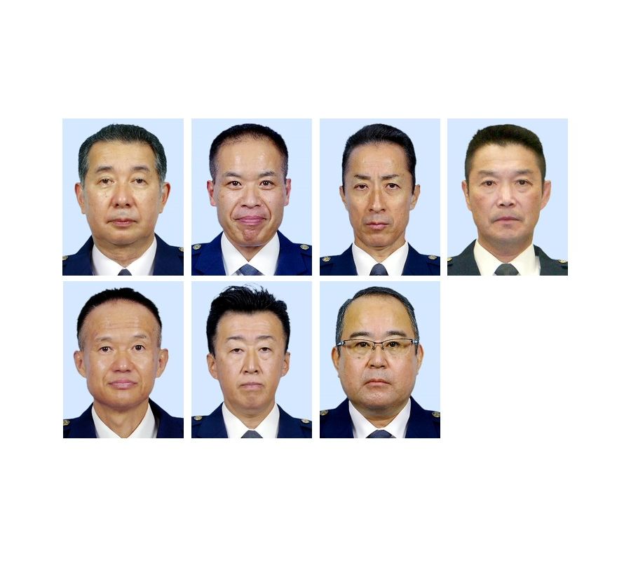 左上から石崎宏文氏、菊地政次氏、綿引英治氏、堀越悌一、左下から小島芳幸氏、萩野谷剛氏、大森仁志氏